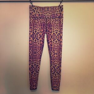 Teeki cheetah print leggings purple leopard print